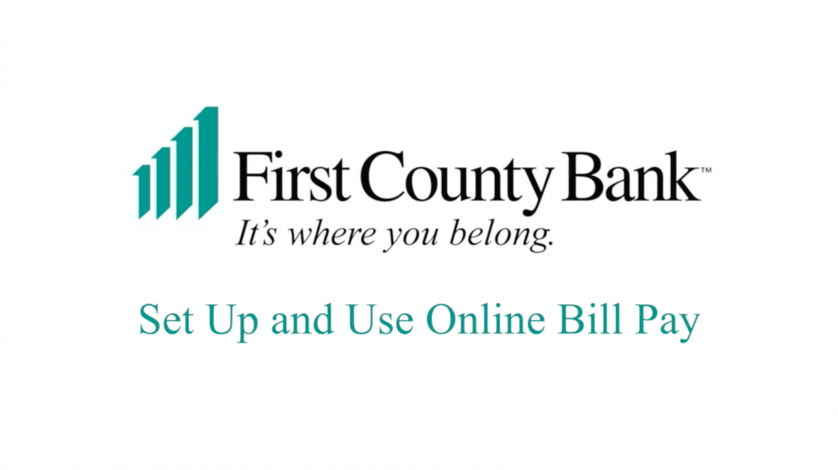 set up and use online bill pay at first county bank